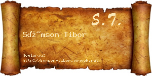 Sámson Tibor névjegykártya